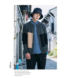 洋湖軒榭2019春季新品 日系撞色針織開衫，演繹青少年的時尚態度